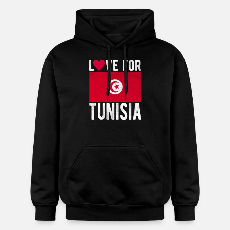 Drapeau de la Tunisie - Sweat à capuche Softstyle® Gildan Unisexe - noir