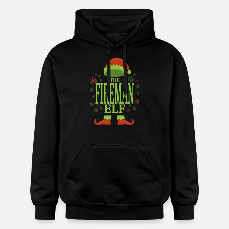 Pompier elfe de Noël - Sweat à capuche Softstyle® Gildan Unisexe - noir