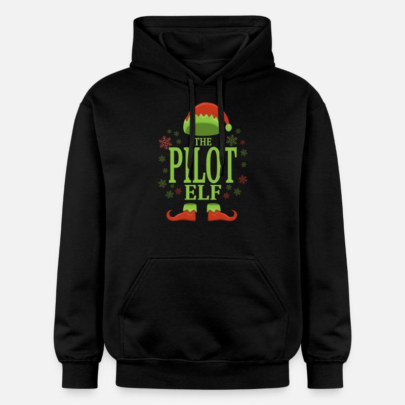 Pilote elfe de Noël - Sweat à capuche Softstyle® Gildan Unisexe - noir