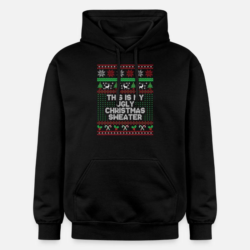 Das ist mein hässlicher Weihnachtspullover - Gildan Unisex Softstyle® Midweight Hoodie - Schwarz