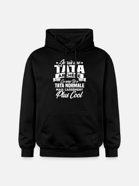 Je suis une tata archère - Sweat à capuche Softstyle® Gildan Unisexe - noir