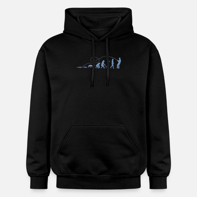 Evolution Angler TShirt - Gildan Unisex Softstyle® Midweight Hoodie - black