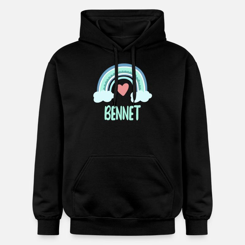 Bennet Nom Rainbow Baby - Sweat à capuche Softstyle® Gildan Unisexe - noir