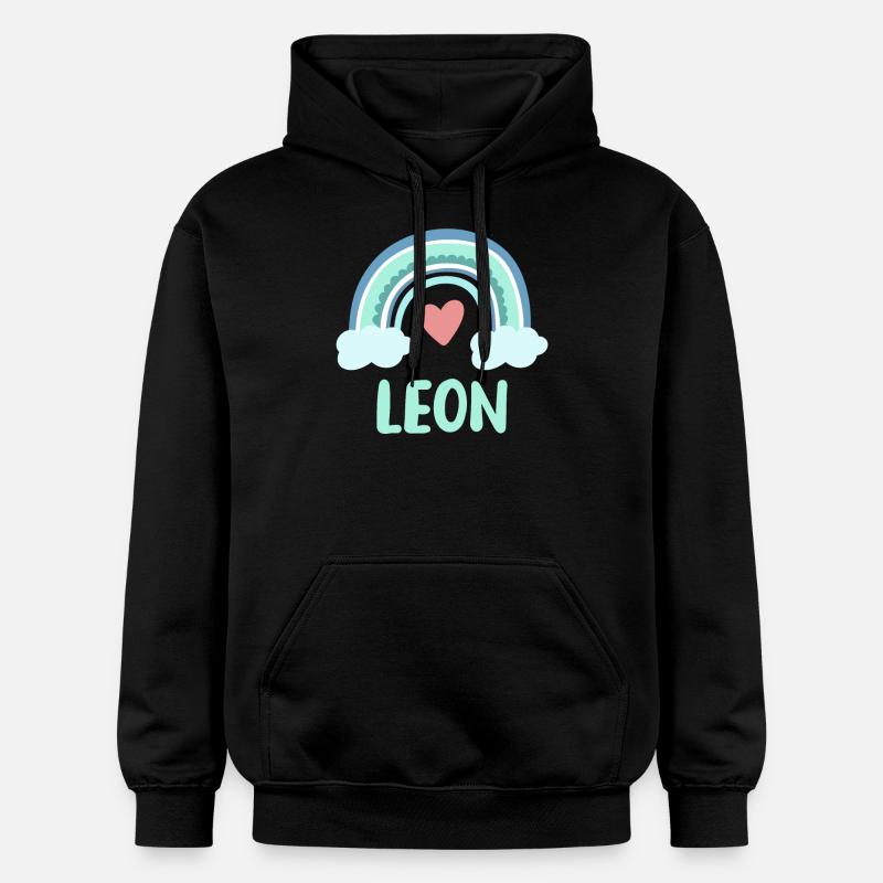 Leon Nom Rainbow Baby - Sweat à capuche Softstyle® Gildan Unisexe - noir