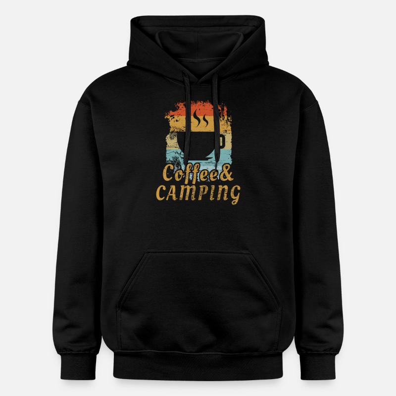 Camping et café - Sweat à capuche Softstyle® Gildan Unisexe - noir