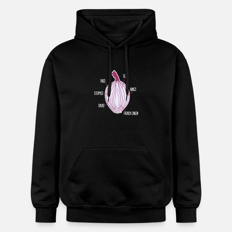 Légumes à l’oignon - Sweat à capuche Softstyle® Gildan Unisexe - noir