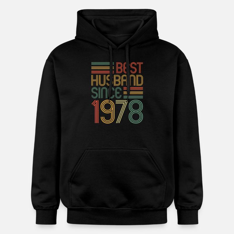 45. Hochzeitstag Bester Ehemann seit 1978 - Gildan Unisex Softstyle® Midweight Hoodie - Schwarz