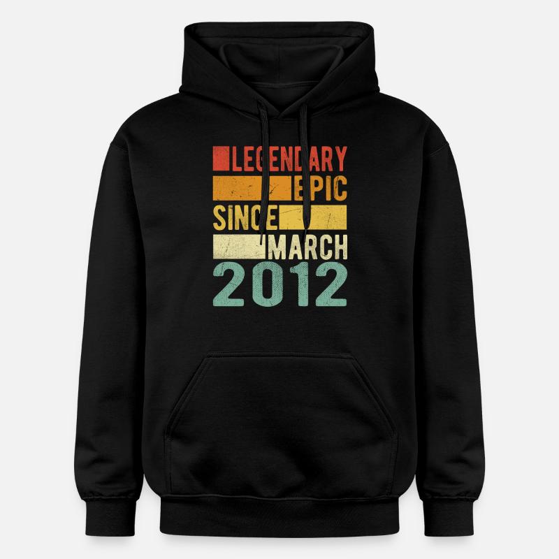 Anniversaire Mars 2012 Épopée légendaire - Sweat à capuche Softstyle® Gildan Unisexe - noir