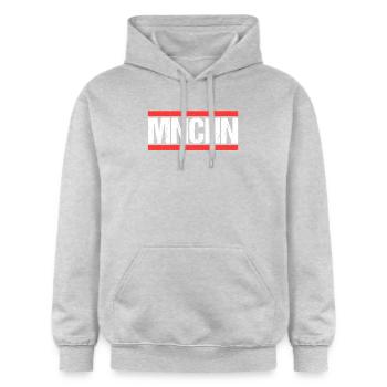 Münchnerin Münchner München - Gildan Unisex Softstyle® Midweight Hoodie - Hellgrau meliert - Vorne - Liana (172cm) & Jaron (178cm)