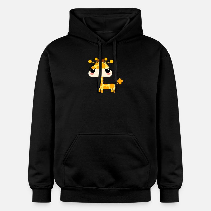 Mignonne girafe kawaii - Sweat à capuche Softstyle® Gildan Unisexe - noir