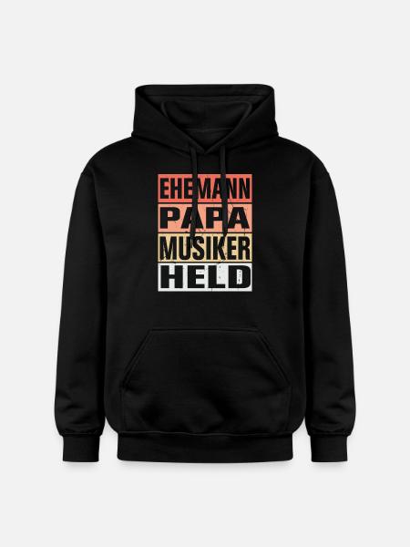 Musiker Vater Ehemann Held - Gildan Unisex Softstyle® Midweight Hoodie - Schwarz