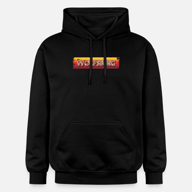 Wolfsburgerin Wolfsburger Wolfsburg - Gildan Unisex Softstyle® Midweight Hoodie - Schwarz
