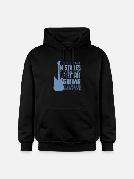 Father with electric guitar - Gildan Unisex Softstyle® Midweight Hoodie - black