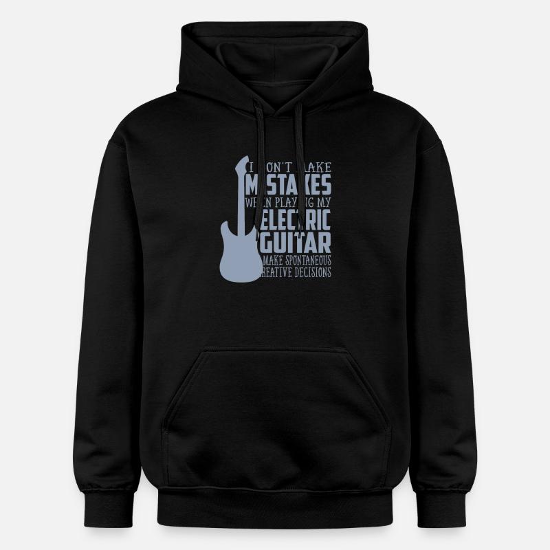 Vater mit E-Gitarre - Gildan Unisex Softstyle® Midweight Hoodie - Schwarz