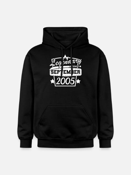Legendary since september 2005 Retro - Gildan Unisex Softstyle® Midweight Hoodie - black