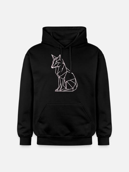 Lineart Polar Bear - Gildan Unisex Softstyle® Midweight Hoodie - black