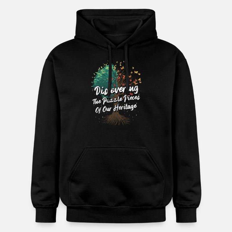 Genealogie Spruch - Gildan Unisex Softstyle® Midweight Hoodie - Schwarz