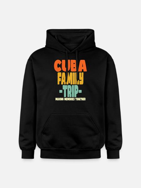 Cuba Family Trip Holidays - Gildan Unisex Softstyle® Midweight Hoodie - black