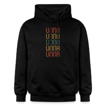 Unnaerin Unnaer Unna - Gildan Unisex Softstyle® Midweight Hoodie - black - Front - Marisol (170cm) & Nik (191cm)