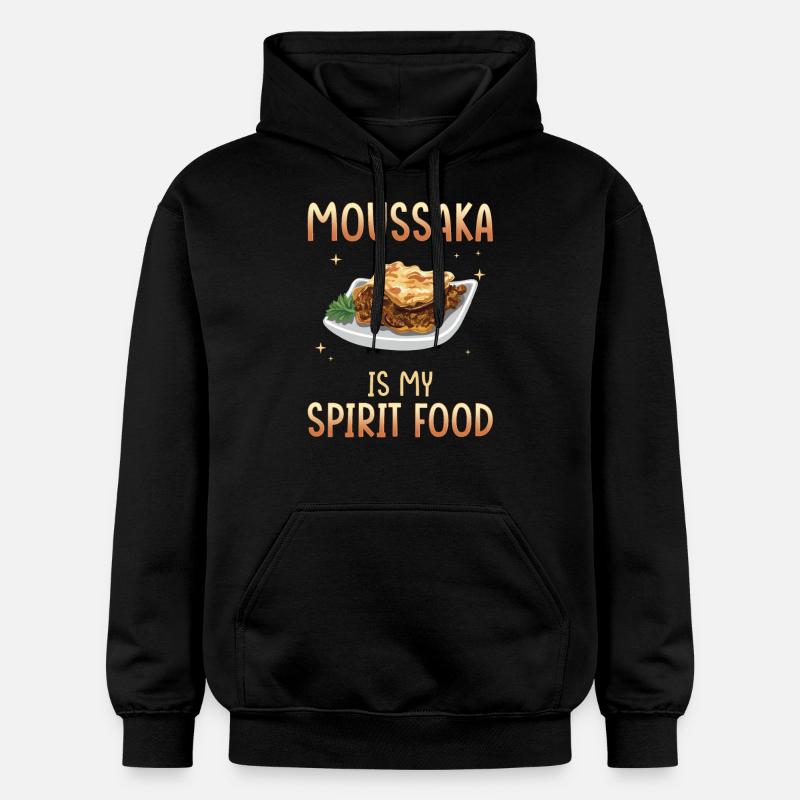 La moussaka est mon plat préféré - Sweat à capuche Softstyle® Gildan Unisexe - noir