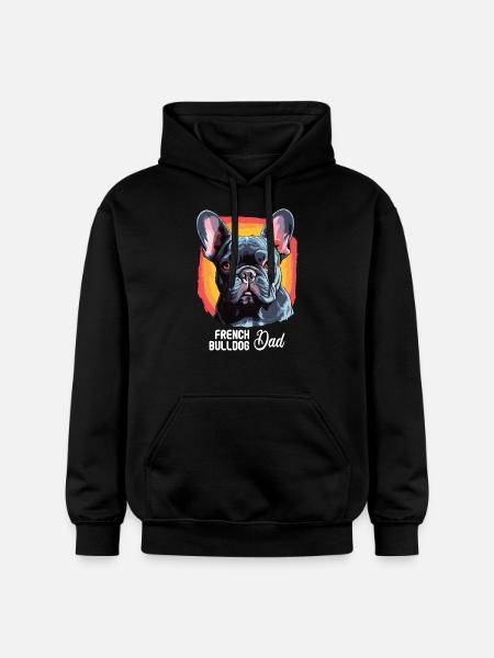 Dog French Bulldog - Gildan Unisex Softstyle® Midweight Hoodie - black