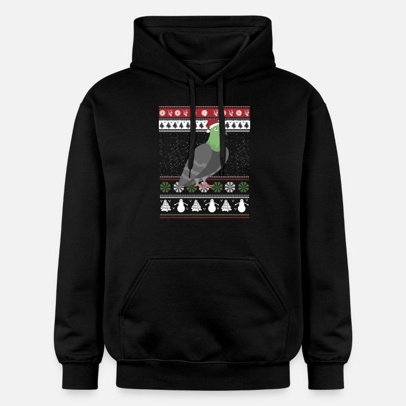 Colombe de Noël laide - Sweat à capuche Softstyle® Gildan Unisexe - noir