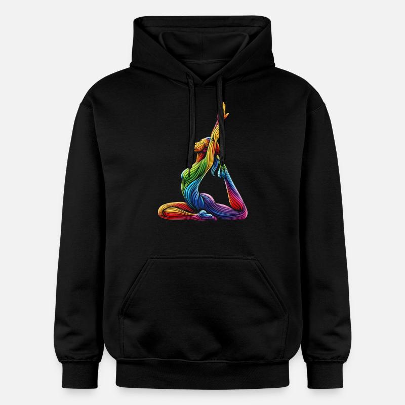 Yoga Arc-en-ciel - Sweat à capuche Softstyle® Gildan Unisexe - noir