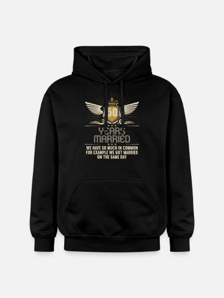 We have a lot in common 50th wedding anniversary - Gildan Unisex Softstyle® Midweight Hoodie - black