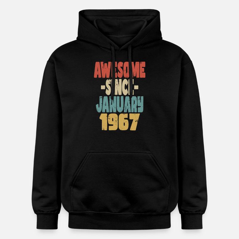 Génial janvier 1967 - Sweat à capuche Softstyle® Gildan Unisexe - noir