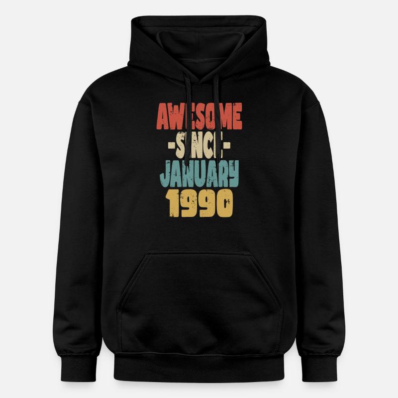 Génial janvier 1990 - Sweat à capuche Softstyle® Gildan Unisexe - noir