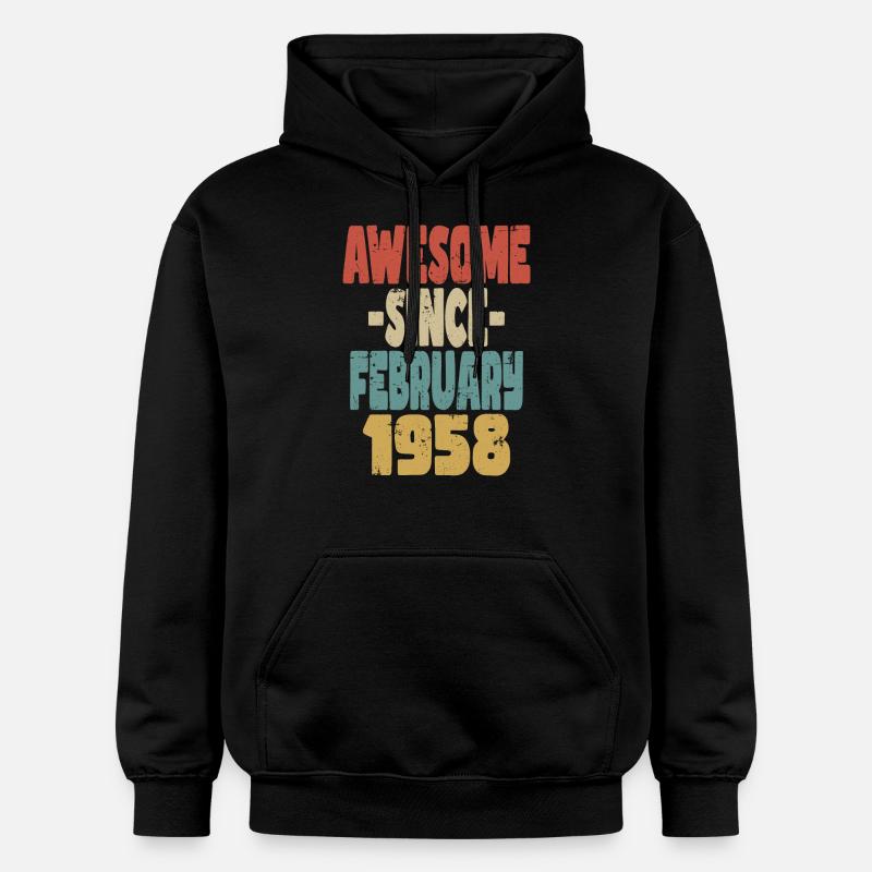 Génial Février 1958 - Sweat à capuche Softstyle® Gildan Unisexe - noir
