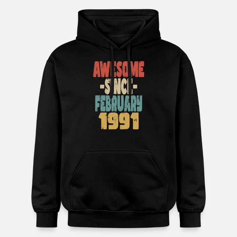 Génial Février 1991 - Sweat à capuche Softstyle® Gildan Unisexe - noir