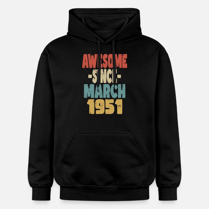 Génial mars 1951 - Sweat à capuche Softstyle® Gildan Unisexe - noir