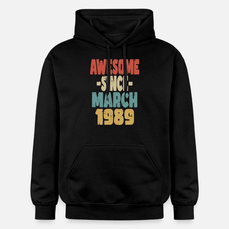 Génial mars 1989 - Sweat à capuche Softstyle® Gildan Unisexe - noir
