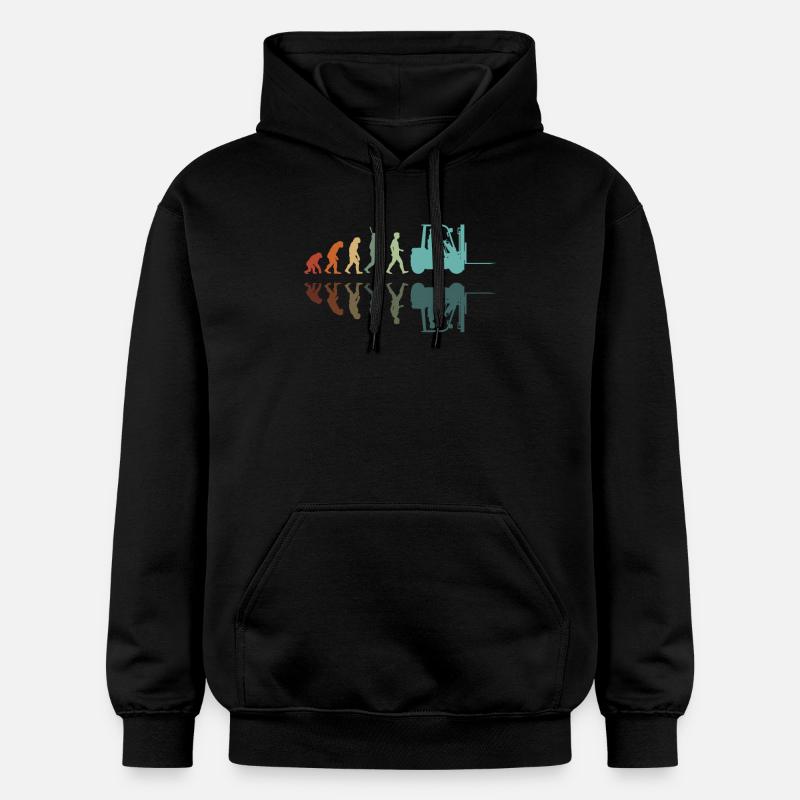 Evolution Forklift - Gildan Unisex Softstyle® Midweight Hoodie - black