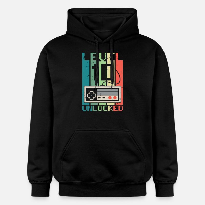 Niveau 10 débloqué - Sweat à capuche Softstyle® Gildan Unisexe - noir