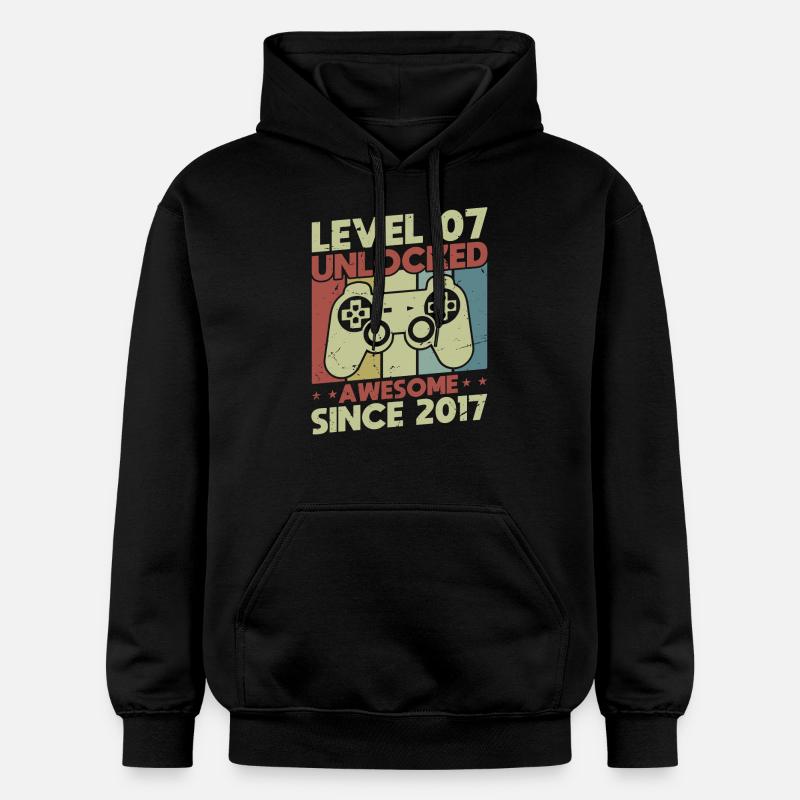 Niveau 7 débloqué - Sweat à capuche Softstyle® Gildan Unisexe - noir