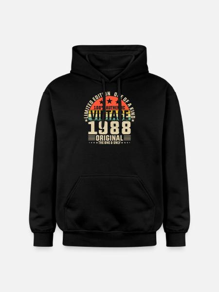 1988 - Gildan Unisex Softstyle® Midweight Hoodie - black