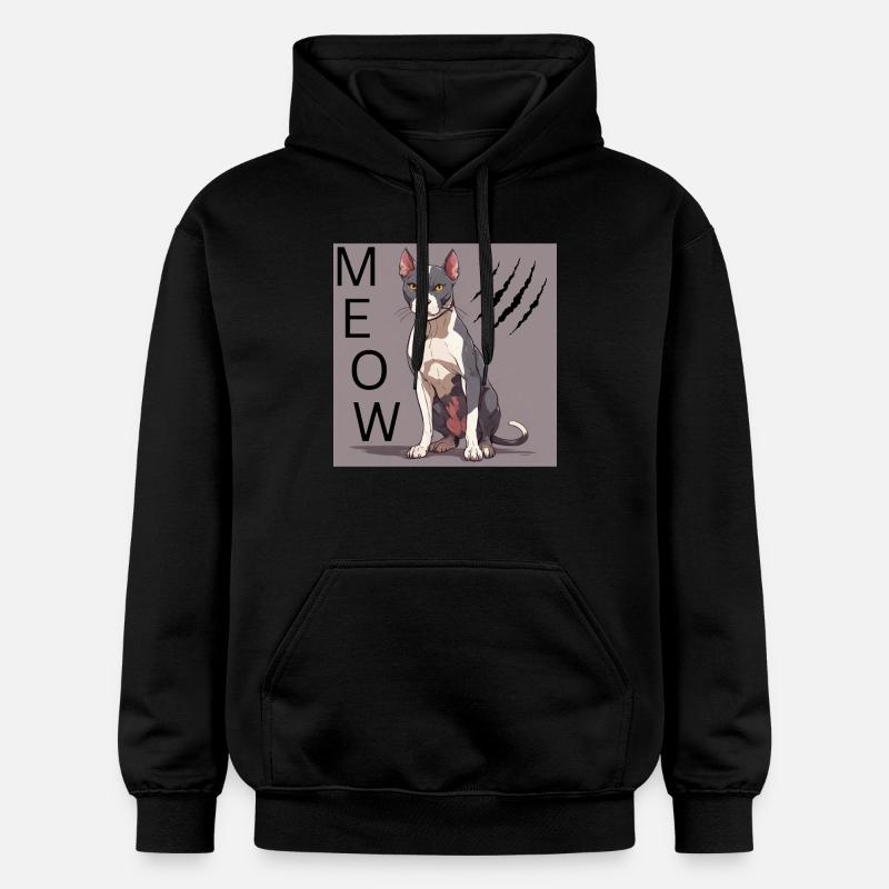 Chat en colère - Sweat à capuche Softstyle® Gildan Unisexe - noir