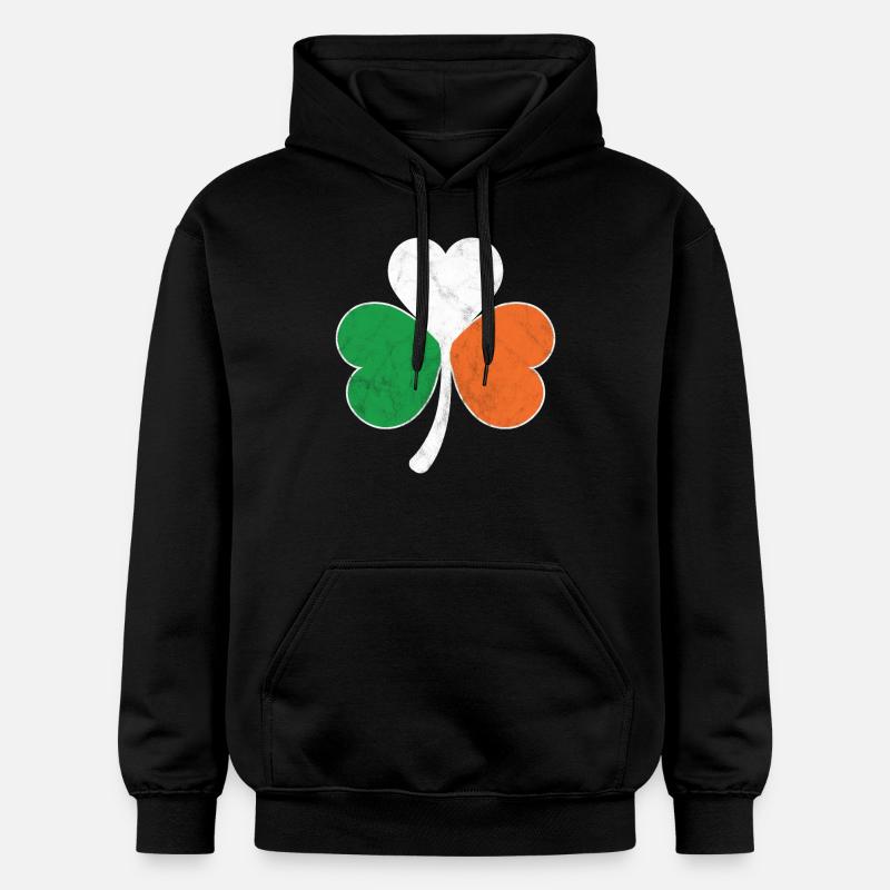 Trèfle du drapeau irlandais - Sweat à capuche Softstyle® Gildan Unisexe - noir