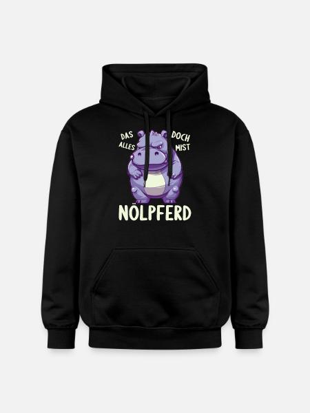 Hippo Hippo Complain Complainer Nölpferd - Gildan Unisex Softstyle® Midweight Hoodie - black