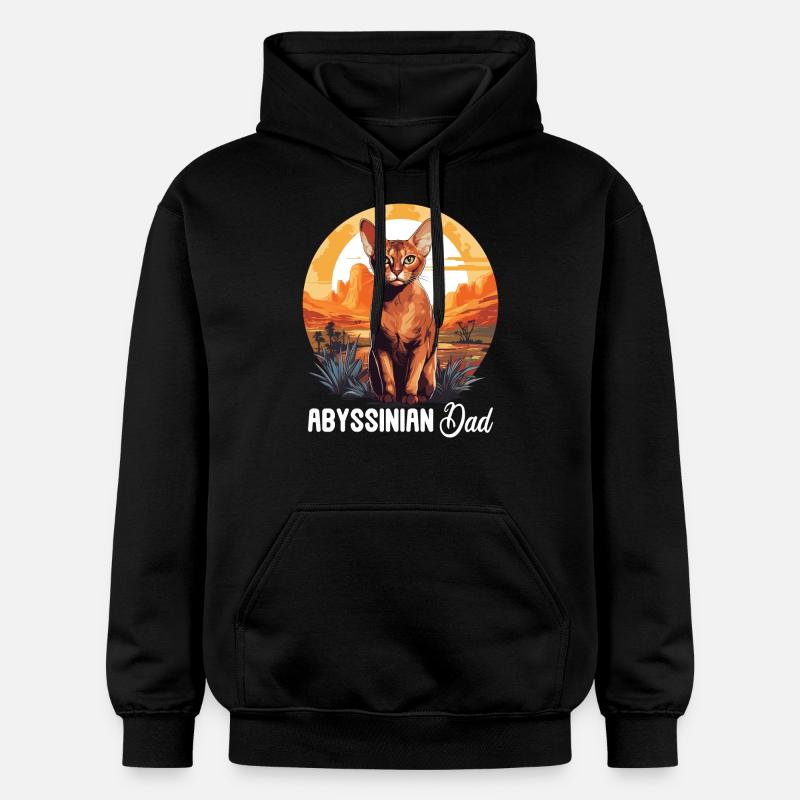 Chat d’Abyssinie Abessinierkatze - Sweat à capuche Softstyle® Gildan Unisexe - noir