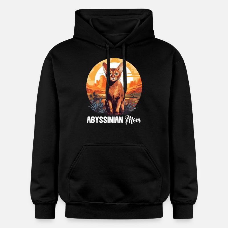 Chat d’Abyssinie Abessinierkatze - Sweat à capuche Softstyle® Gildan Unisexe - noir