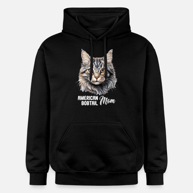 Chat Chats American Bobtail - Sweat à capuche Softstyle® Gildan Unisexe - noir