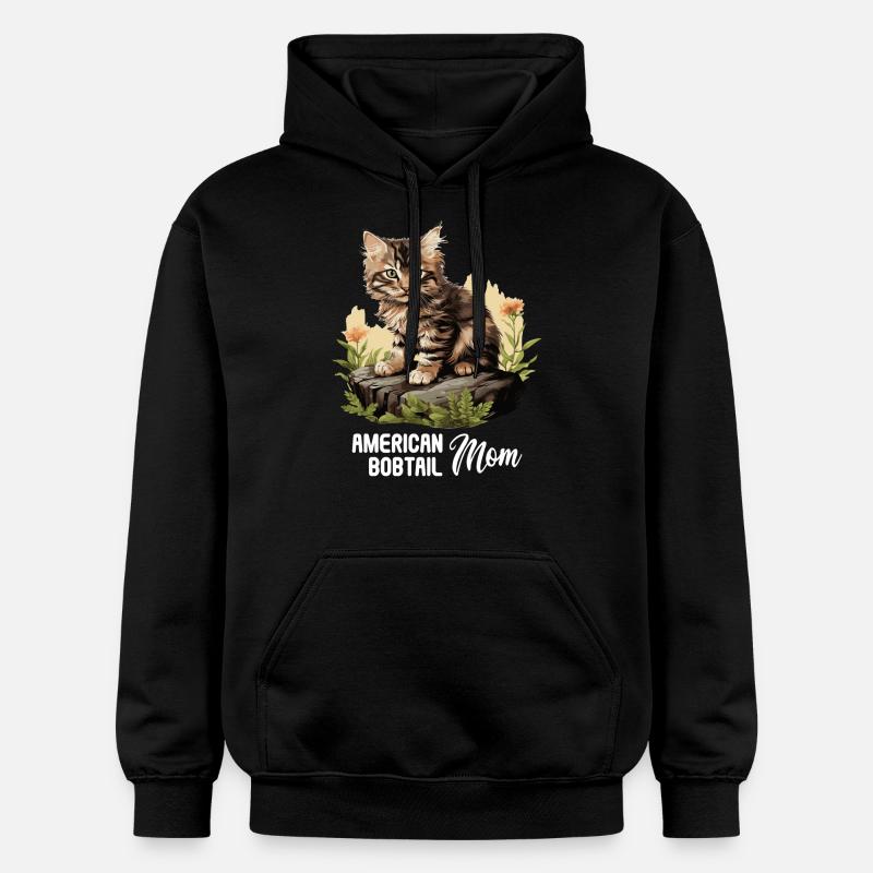 Chat Chats American Bobtail - Sweat à capuche Softstyle® Gildan Unisexe - noir