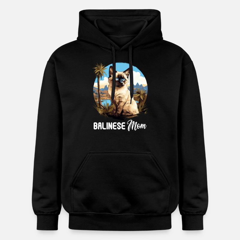 Chat balinais Balinesenkatze - Sweat à capuche Softstyle® Gildan Unisexe - noir