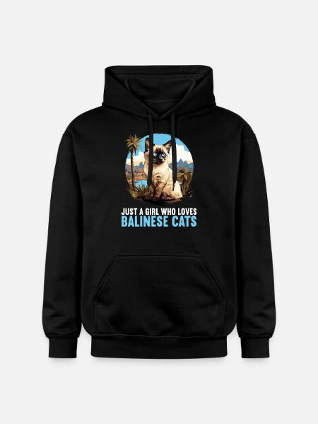 Balinese Cat Balinesenkatze - Gildan Unisex Softstyle® Midweight Hoodie - black