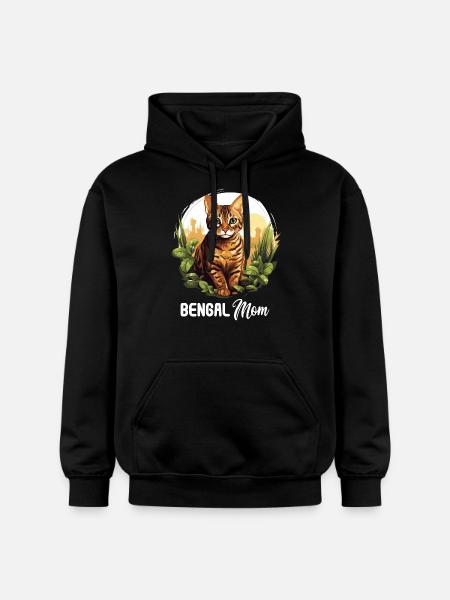 Bengal Cat Bengalkatze - Gildan Unisex Softstyle® Midweight Hoodie - black