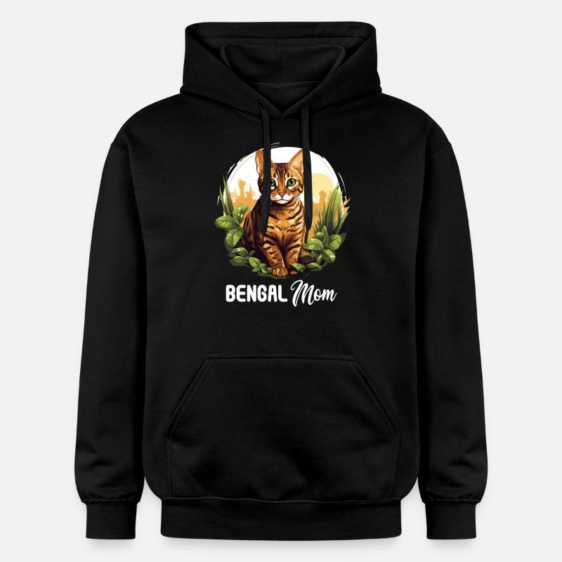 Chat du Bengale Bengalkatze - Sweat à capuche Softstyle® Gildan Unisexe - noir