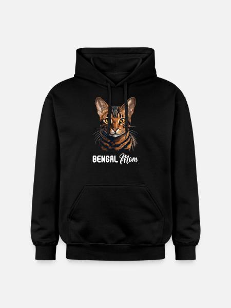 Bengal Cat Bengalkatze - Gildan Unisex Softstyle® Midweight Hoodie - black